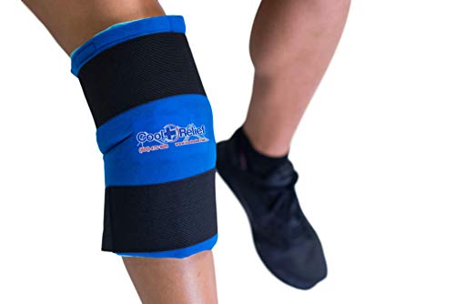 Cool Relief Soft Gel Knee Ice Wrap, Cold Therapy Compression Ice Pack, Universal Size