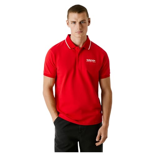 Pepe Jeans Tipped Logo Poloshirt für Herren, Rot (Marsrot), X-Small