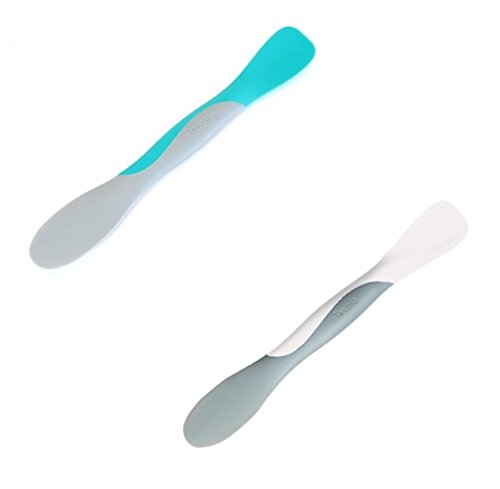 Scoop And Spread Multi Purpose Silicone Spreader - Light Blue And White, Set Of 2