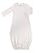 Woolino Infant Nightgown - 100% Superfine Merino Wool Baby Gowns - Newborn Sleeper Gown for Boy & Girl - 0-6 Months - Beige