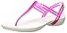 crocs Women's Isabella T-Strap Flat Sandal, Berry/Oyster, 9 M US