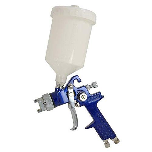 V&D Tools H.V.L.P. 1.4 mm Aluminium Spray Paint Gun with Nylon 600 ml Cup Model H827 with Tool Kits (Blue)