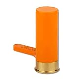 Ultimate Arms Gear 12 GA Gauge AUTO Shotgun Empty Chamber Ejectable Safety Flag Load Indicator Device Polymer & Brass Bottom Orange Dummy Ammunition Ammo Shell Round with Lanyard String Loop Hole to Attach