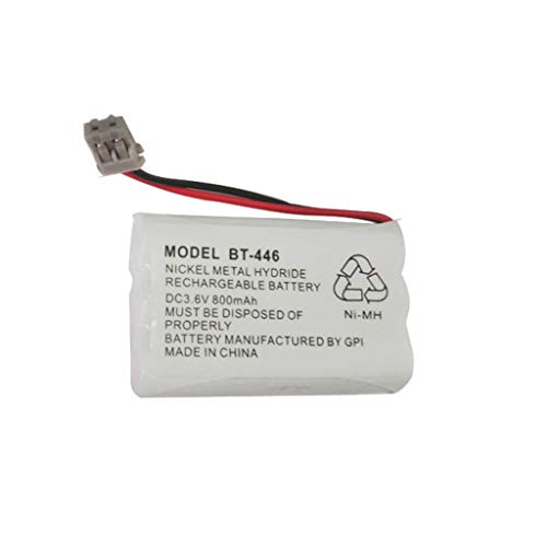 QUICATCH for UNIDEN BT-446 BT-1 Cordless Phone 3.6V 800MAH Premium Rechargeable Battery with Protected Box 2PC (White)