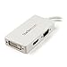 StarTech.com Travel A/V Adapter: 3-in-1 Mini DisplayPort to VGA DVI or HDMI Converter - White (MDP2VGDVHDW)
