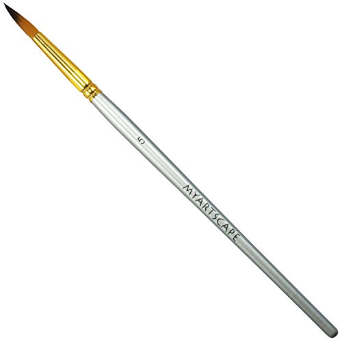 MyArtscapeTaklon Synthetic Brushes - Short Handle Replacement Brushes … (Round 8)