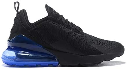 LIKEER Men's Sneaker Air Max 270 Running Basketball Shoes Black/Blue AH8050