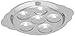 Winco 6-Hole Snail Dish, Silver