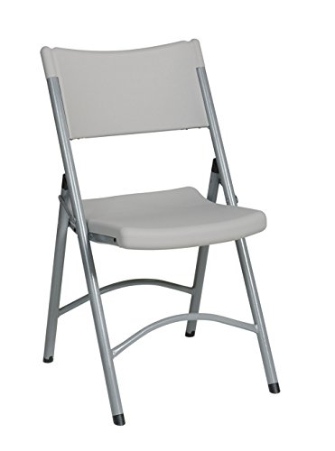 Office Star Resin Multi-Purpose Sqaured Folding Chair with 