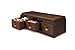 Badger Basket Kid's Padded Toy Storage Bench with Cushion and Three Fabirc Bins - Espresso