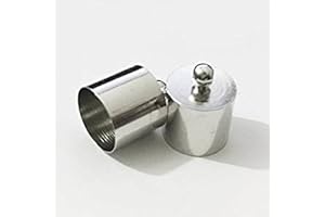 ZHITENG 50pcs Glue-in Style Necklace Cord Crimp End Caps tassel caps beads crimps end (12mm wide, 15mm long, Rhodium plated)