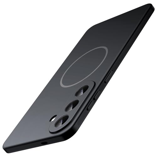 JETech Slim Magnetic Case for Galaxy S26 Plus, Non-Slip, Black | Compatible with MagSafe, Full Camera Lens Protection, Soft TPU Case, Anti-Shock