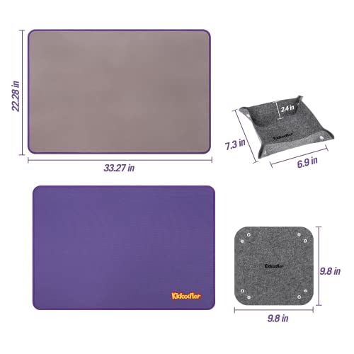 Jigsaw Puzzle Board with Cover & Sorting Trays Kidoodler 33x22