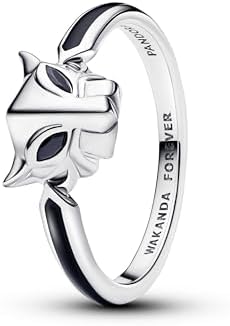 Bague pour Femme Marvel Panthère Noire en Argent 194223C01, 52/16,6, Argent Sterling, Cristal