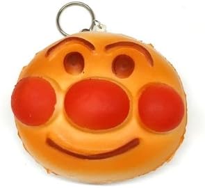 Cute Pancake Squishy ( Face Pattern May Vary ) Toy Extra Soft Relieve Stress With Keychain Clip