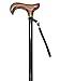 Derby Handle Cane by RMS | Walking Cane with Comfort Grip Handle | Adjustable Height, Lightweight Walking Stick Mobility Aid (Black)