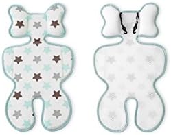 Borny Baby Stroller Seat Liner for Car Seats and Strollers (Sugarball(Blue))