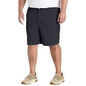 Waist-Relaxer Pleated Cotton Shorts Black - Waists 38-64, Sizes XL-6XLT | Designed Exclusively for Big & Tall Men