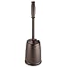 InterDesign Kent Bathware, Hideaway Toilet Bowl Brush and Holder - Bathroom Cleaning Storage, Bronze