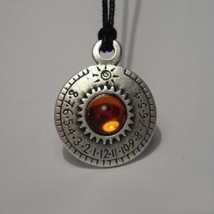 Crystal Sundial Necklace - Ra Series - "Aten" (Topaz) - Thumbnail 2