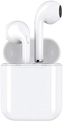 Bluetooth Headphones,Mini Wireless Sports Earphone/Stereo-Ear Sweatproof Earphones with Noise Cancelling and Charging Case Fit for Compatible Samsung Galaxy S8 iPhone X/8/7/6s Plus (White)