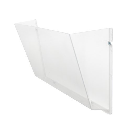 Deflecto Unbreakable DocuPocket, Wall File Organizer, Letter Size, Clear, Single Pocket, 14.5" x 3" x 6.5" (63201)