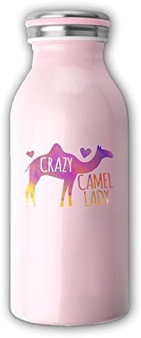 Crazy Camel Lady Insulated Vacuum Water Bottle Stainless Steel Thermos 12 Oz