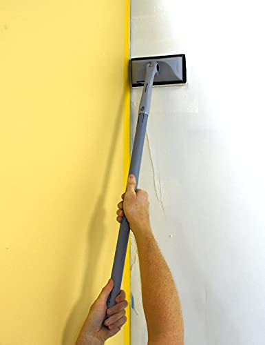 ROLLINGDOG Paint Pad Set 9 PC with Extendable Extension Pole,Adjustable 7" Paint Pad, Corner, Detail Pad and Refills, Perfect for Cutting in at High Ceilings and Walls, No Spatter, Smooth Surface