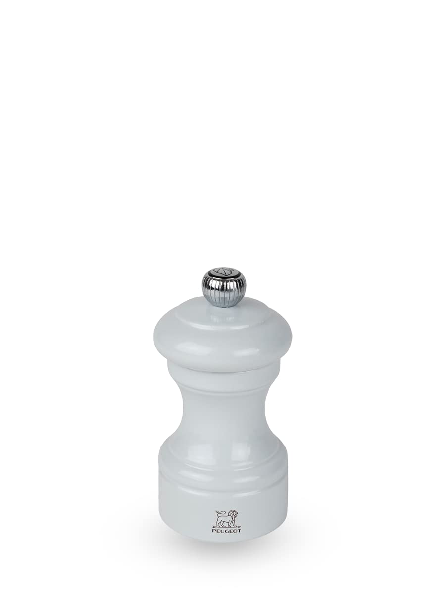 PEUGEOT - Bistro 10 cm Pepper Mill - Classic Pepper Grinder - Made with PEFC Certified Wood - Lifetime Guaranteed Mechanism - Made in France - Bistrorama - Pearl Grey Lacquered Colour — image 1
