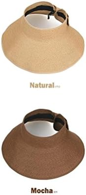 Back Ribbon Floppy Hat 6219 Natural+Mocha
