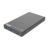 [Upgraded Version] UNITEK All-in-1 2.5 Inch hard drive enclosure with 1 Charging USB Port, 1 USB 3.0 Port & micro SD Card Reader, 5V2A Power Adapter, Support 2.5 Inch SATA III HDD SSD for Old Laptop