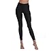 Lynddora Women's Active Fitness Leggings Running Tights Yoga Pants Swim Bottom UV Sun Protection (US S/Tag M) Black