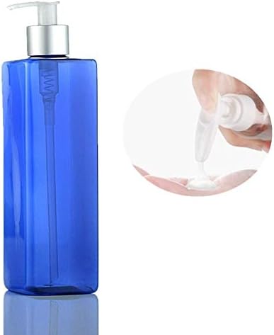 TUANTALL Refillable Bottle Press Pump Plastic Empty Bottle Shampoo Soap Lotion Makeup Liquid Dispenser Shampoo Shower Gel Sub-Bottle,500ml blue