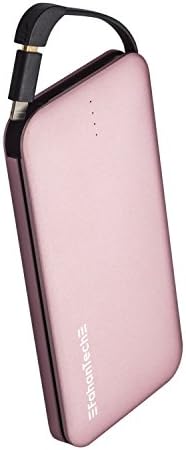 FahanTech 8000mAh Premium Portable Power Bank for iOS and Android Devices. Built-in Micro-USB Connector with Lightning Adapter. Premium Anodized Aluminum .Battery For iPhone 8 7 X (Rose Gold 8000mAh)