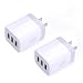 USB Wall Charger,Sicodo 3-Port Travel Smartphone Quick Charger 2 Pack 3.1Am Block USB Adapter Power Plug Charging Station Box Compatible with iPhone X/8/7 iPad,Samsung,and Other USB Plug Devices primary