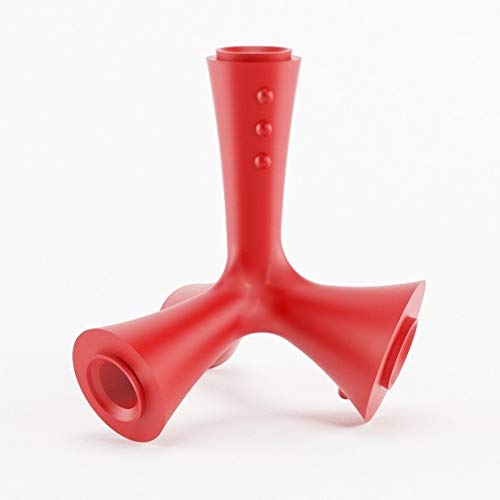 ZSDZYY OctoTee Golf Tee, Plastic Tripod Colorful Golf Tee for Golf Training, Unisex-Adults, Bright Red, Short Sleeve, Size S