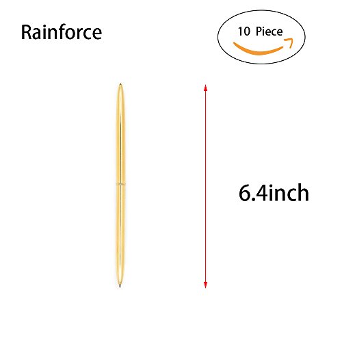 Ballpoint Pens Gold Pen Set 10 Piece Set - Gold Ballpoint Pen Lightweight Metal Black Ink - Gold Office Supplies (Black Ink)