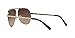 A|X ARMANI EXCHANGE Ax2002 Aviator Sunglasses, Light Gold/Dark Brown/Dark Brown Gradient, 61 mm