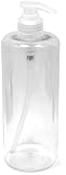 32 oz Large Clear Soap Bottle With Pump Dispenser, Durable PET Plastic BPA-Free, Locking Cap, Refillable, Great for Essential Oils, Lotion, Detergent, Home, Office, Shower, Salons and More by Buxly