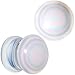 Body Candy 00 Gauge 2PC White Glass Radiant Swirl Saddle Plugs Double Flare Plug Set Ear Plug Gauges 10mm