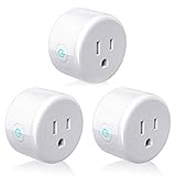 Smart Plug, Lightstory Mini Wi-Fi Socket Outlet Works with Alexa Echo/dot Compatible with Google Home Assistant IFTTT, Remote Control Your Devices from Anywhere, No Hub Required, 3 Pack