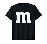 M Letter Lower Case Matching Group Alphabet T-Shirt