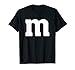 M Letter Lower Case Matching Group Alphabet T-Shirt