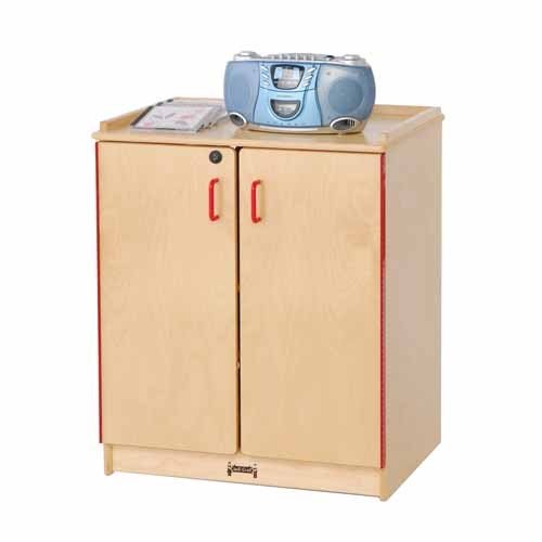 Lockable Mobile Media Cart with 4 Easy Glide Casters