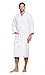 Turquaz Linen Lightweight Long Waffle Kimono Unisex Spa Robe (XXL, White)