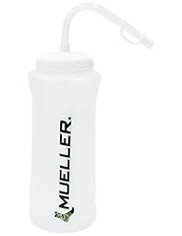 Mueller – Botella de cuarto de galón con popote (nuevo diseño), color natural con letras negras., COMIN18JU066153, Negro natural, 1