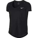 NIKE Women's Dry 10K Running Top, Black, Small