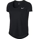 NIKE Women's Dry 10K Running Top, Black, X-Small