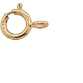 5MM 14K Solid Yellow Gold Spring Ring Clasp Open Ring Made in Italy by CRAFT WIRE