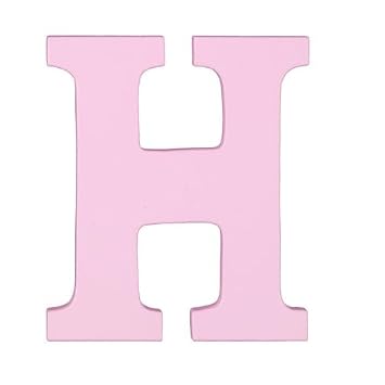 Amazoncom Madera Letra H Hanging Iniciales Color Rosa